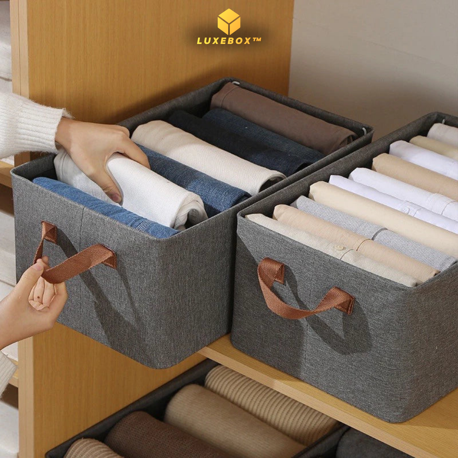 [Compre 1 Leve 5] Luxe Box® - Organizador de Roupas Dobrável